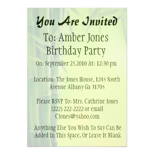 EASY TO CUSTOMIZE - Panda Bear Invitation