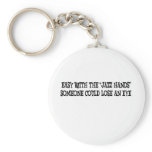 Easy with the jazz hands keychains