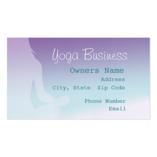 Easy Yoga Business Card (front side)