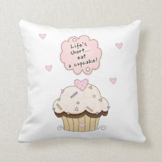 Eat A Cupcake Pillow