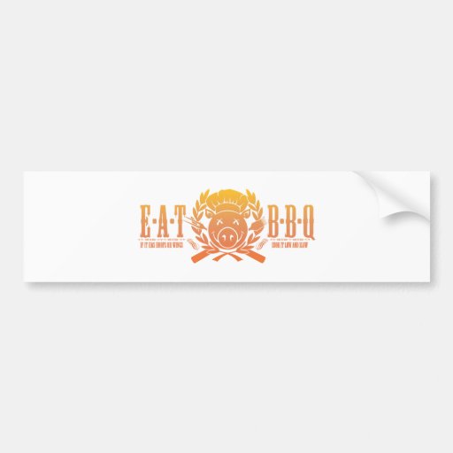 Eat BBQ Fade Bumper Stickers
