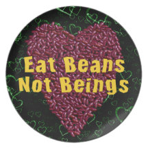 Eat Beans Not Beings Dinner Plates