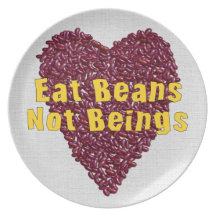 Eat Beans Not Beings Party Plate