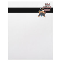 eat beef funny karate ninja pig cartoon letterhead