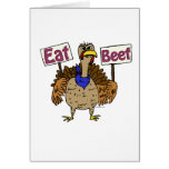 Eat Beef - Talking Turkey Greeting Card