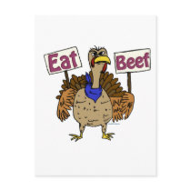 Eat Beef - Talking Turkey Post Card