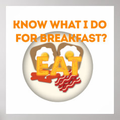 Eat Breakfast Poster