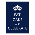 Eat Cake and Celebrate Birthday Invite- Navy
