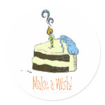 Eat Cake Round Stickers