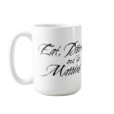 EAT DRINK and be MARRIED custom photo bridal gift mug