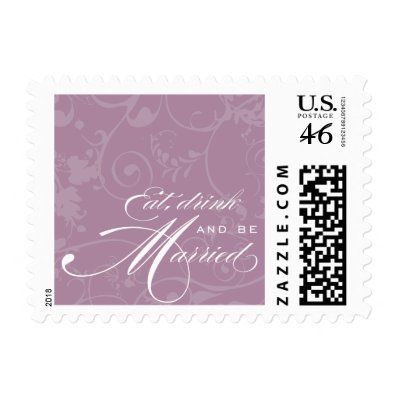 Eat, Drink, and Be Married Flourish Postage