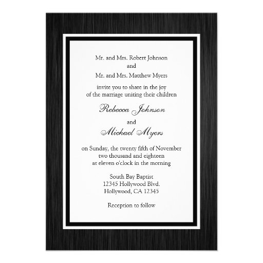 Eat Drink and be Married - Metallic Champagne Announcement