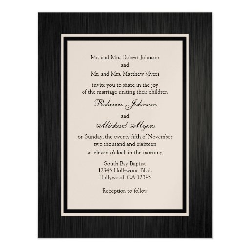 Eat Drink and be Married - Metallic Champagne Custom Announcement