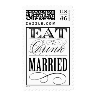 EAT DRINK AND BE MARRIED | POSTAGE stamp