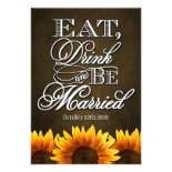 Eat Drink and Be Married Rustic Wedding RSVP Cards