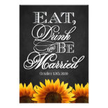 Eat Drink and Be Married Rustic Wedding RSVP Cards