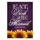 Eat Drink and Be Married Rustic Wedding RSVP Cards