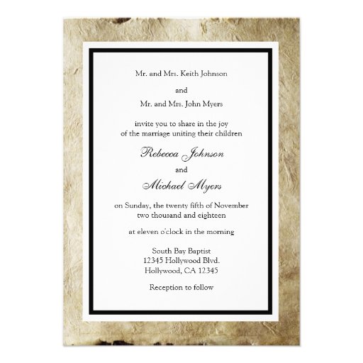 Eat Drink and be Married - Vintage Paper Invites