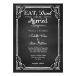 Eat Drink and be Married Wedding Invitations
