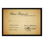 Eat Drink and be Married  Wedding rsvp Invitations