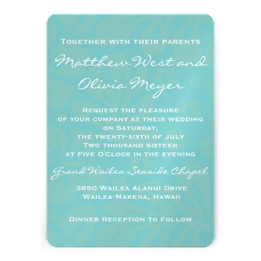 Eat Drink and Be Maui'd Wedding Invitations