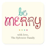 Eat Drink and Be Merry Holiday Gift Stickers stickers