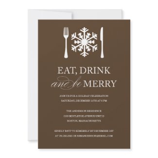 EAT DRINK AND BE MERRY | HOLIDAY PARTY INVITATIONS invitation