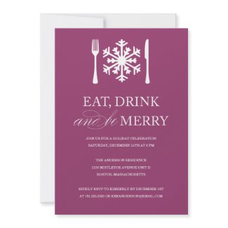EAT DRINK AND BE MERRY | HOLIDAY PARTY INVITATIONS invitation