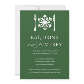 EAT DRINK AND BE MERRY | HOLIDAY PARTY INVITATIONS invitation