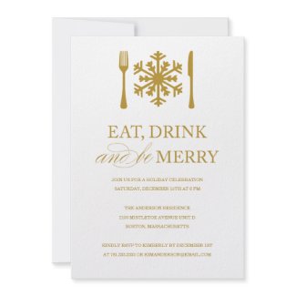 EAT DRINK AND BE MERRY | HOLIDAY PARTY INVITATIONS invitation
