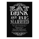 Eat Drink and Be Merry Rehearsal Dinner Invitation