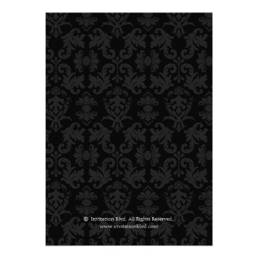 Eat Drink and Be Scarey Elegant Damask Chandelier Custom Invite