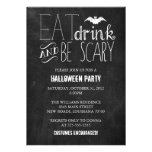 Eat Drink and Be Scary | Chalkboard Personalized Invites