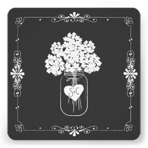 Eat, Drink & Be Married Chalkboard Style Wedding Custom Invite