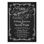 Eat Drink Be Married Chalkboard Wedding Invitation