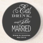 Eat, Drink, Be Married coasters