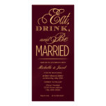 Eat, Drink, Be Married Personalized Announcements