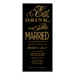 Eat, Drink, Be Married Personalized Invite