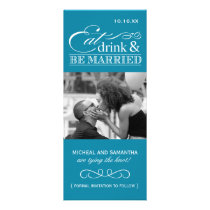 Eat, Drink & be Married - Photo Save the Date invitations