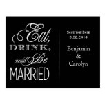 Eat, Drink, Be Married Post Cards