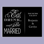 Eat, Drink, Be Married postcards