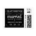 Eat Drink be Married Save the Date Postage