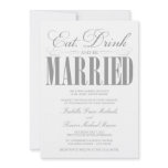 Eat, Drink &amp; Be Married | Wedding Invitation