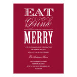 EAT, DRINK & BE MERRY | HOLIDAY PARTY INVITATION