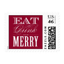 EAT DRINK & BE MERRY  | HOLIDAY POSTAGE