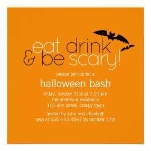 Eat Drink & Be Scary Party Invitations