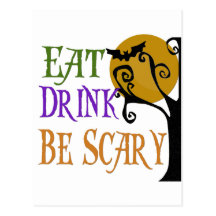 Eat Drink Be Scary Post Cards
