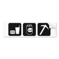 Eat Drink Beer Rockhound Bumper Sticker