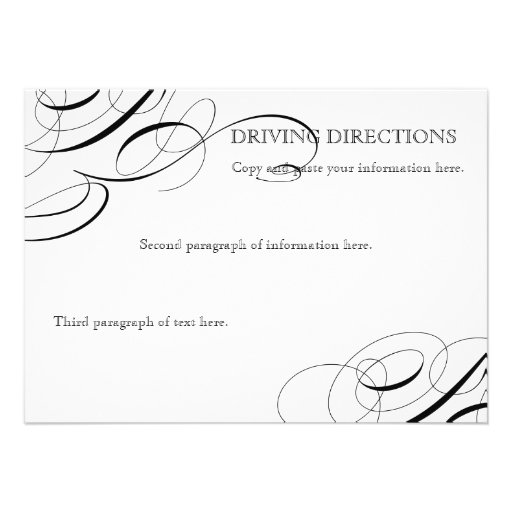 Eat, Drink Get Married Calligraphy Swirl Invites