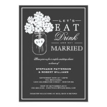 Eat Drink & Get Married Couples Shower Invitation 5" X 7" Invitation Card